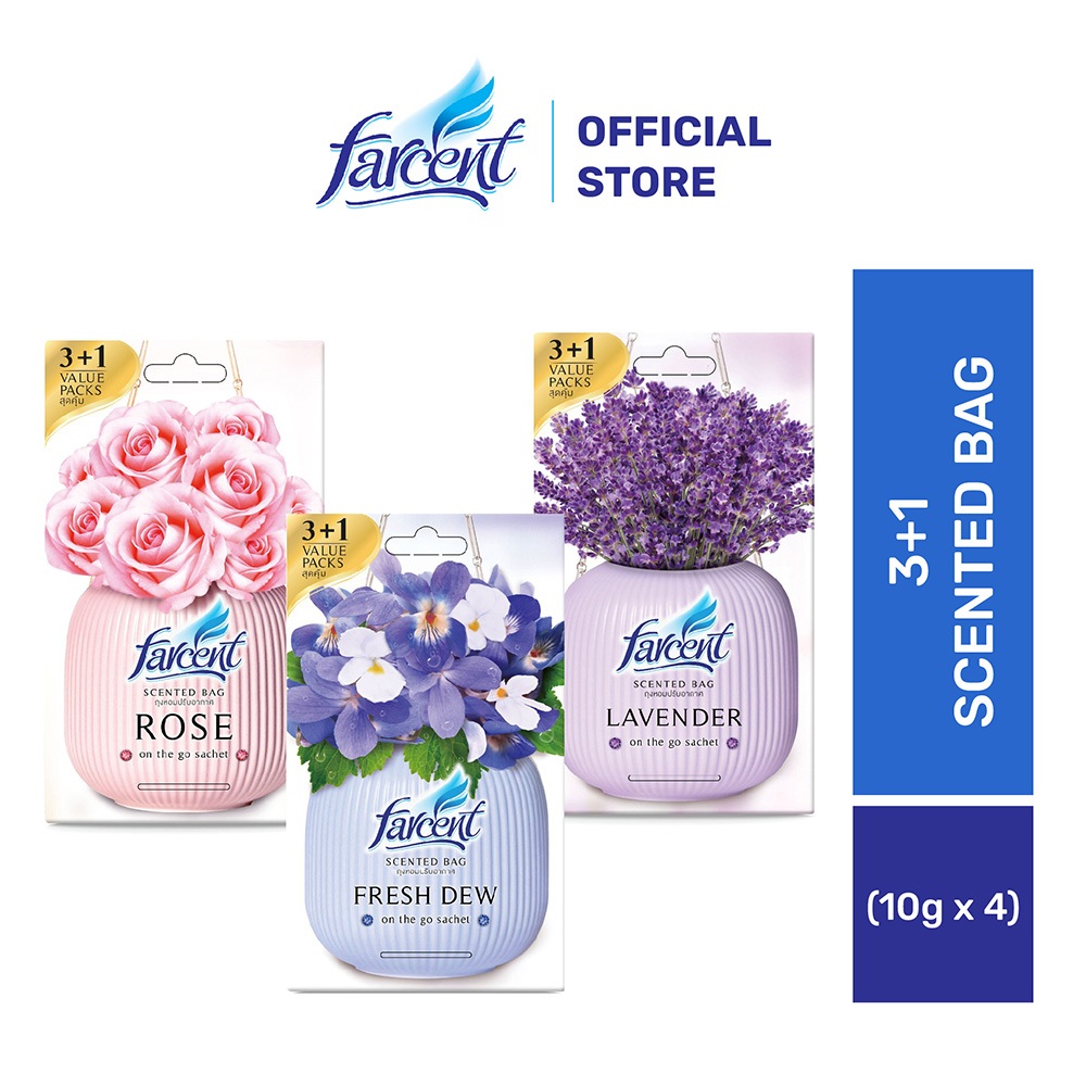 Farcent Scented Bag Rose Lavender Fresh Dew Beg Pewangi Almari