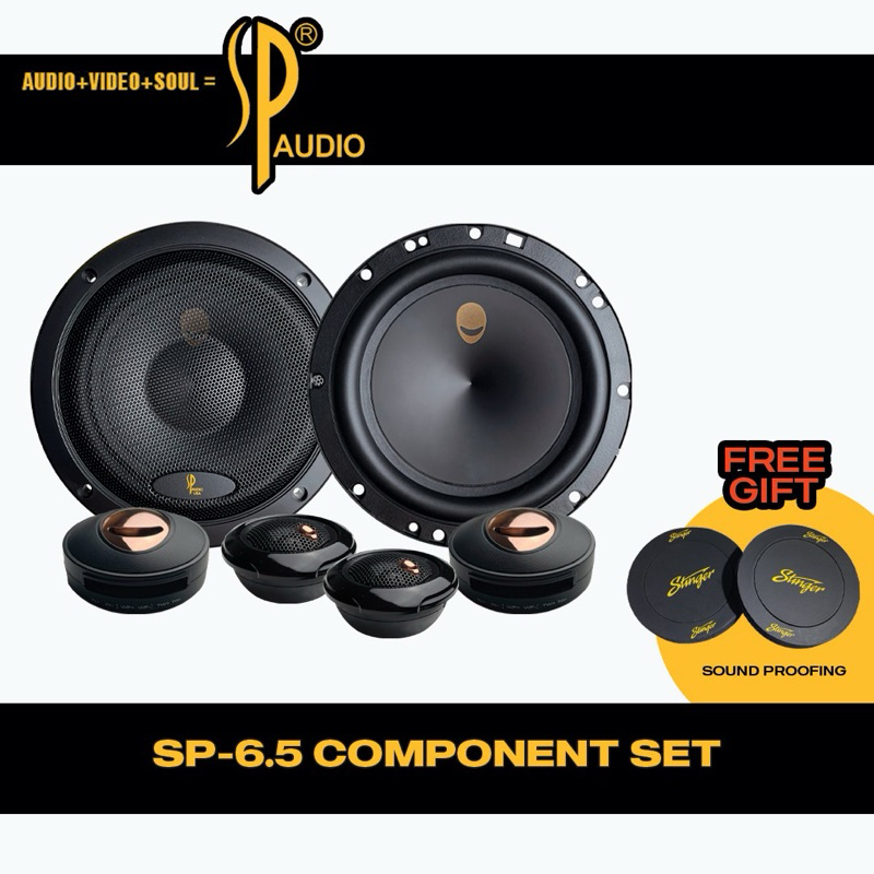 Sp Audio 6.5" 2 way component system 200 Watts High Power Performance Car Speaker Mid Bass Tweeter & Cross Over