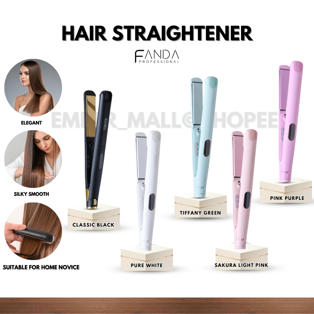 FANDA Ceramic Coated Hair Straightener 2.5cm Straightening Hair Iron Fanda Flat Iron Ceramic 凡达负离子直板夹