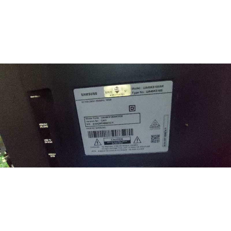TV SAMSUNG UA49K5100 / PB: BN44-00868A / MB: BN41-02527