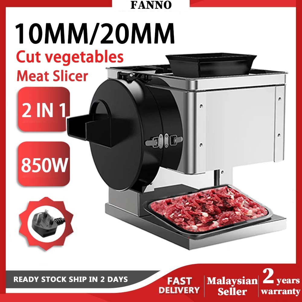 🇲🇾Premium+™ Commercial Stainless Steel Automatic Electric Shredded Meat Cutting Machine Slicer Meat Slices Machine 切肉机