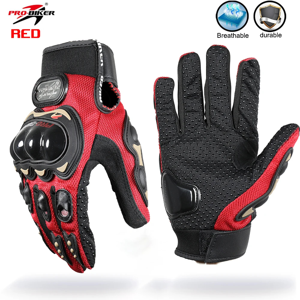 Pro-biker Motorcyle gloves luvas full finger breathable wearable touch screen gloves