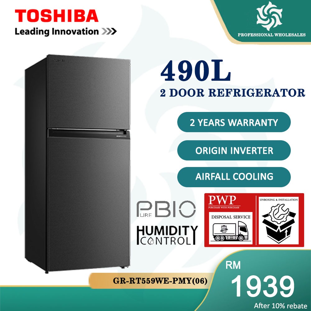 【LOWEST PRICE】Toshiba GR-RT559WE-PMY Inverter 490L Refrigerator Peti Sejuk GR-RT559WE-PMY(06) peti ais