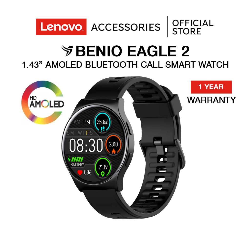 BENIO Eagle 2 - 1.43" Amoled Bluetooth Call Smart Watch with Heart Rate SP02 Health Monitor IP67