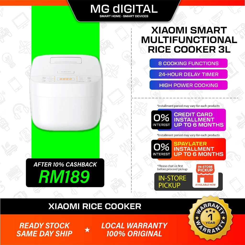 Xiaomi Smart Multifunctional Rice Cooker 3L - READY STOCK | 1 YEAR LOCAL SUPPLIER WARRANTY