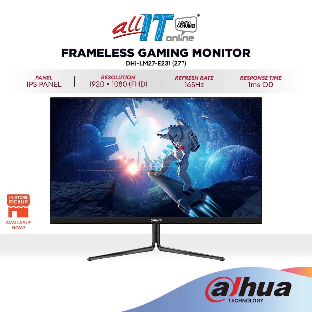 DAHUA LM27-E231 27" FHD IPS Gaming Monitor | 165Hz | Adaptive Sync | 100% sRGB | 1080p