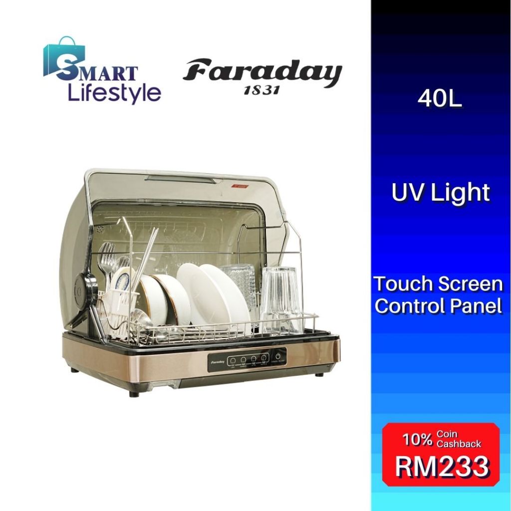 Mistral Dish Dryer 160W MDD 918 / Faraday Bowl Dryer Electric Dish Dryer 40L With UV Sterilizer FBD-40UV