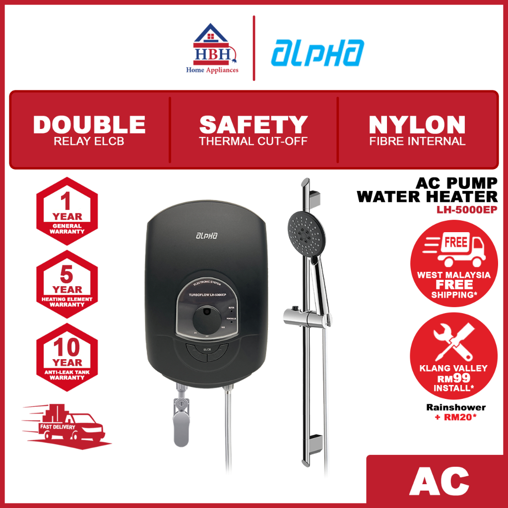 [RM99 Install] Alpha LH-5000EP 3.6kW AC Pump Electric Instant Water Heater 热水器 LH5000EP 5000EP