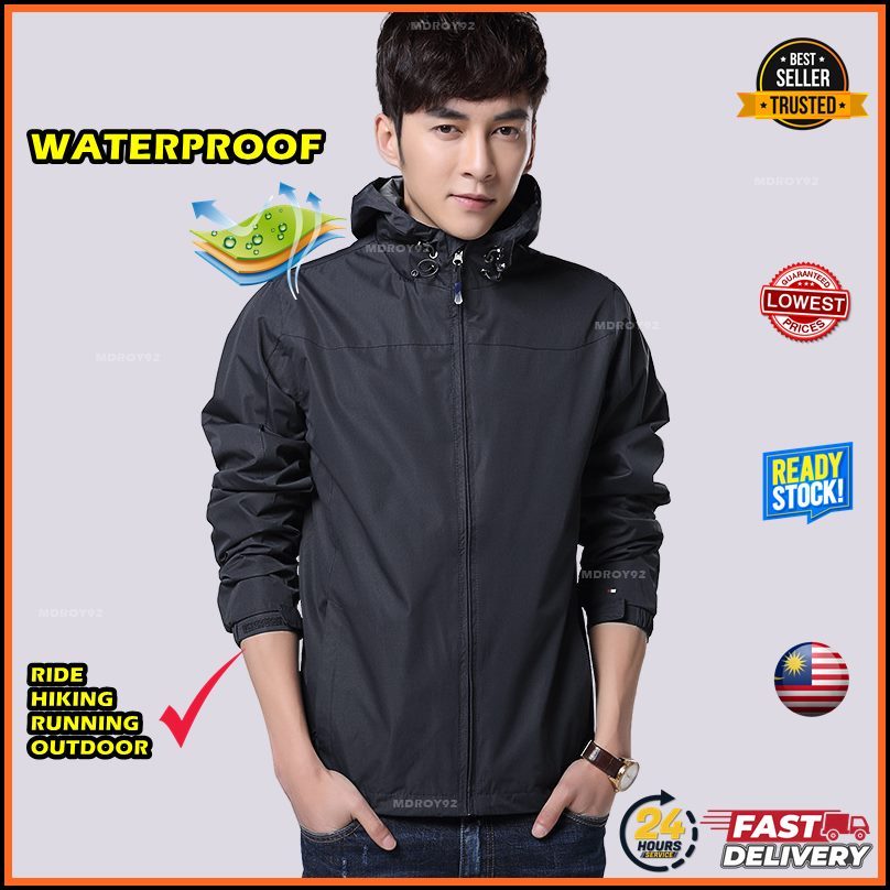 ?? READYSTOCK Jacket Windbreaker Unisex Baju Kalis Air Jaket Windproof Waterproof Hoodie NL