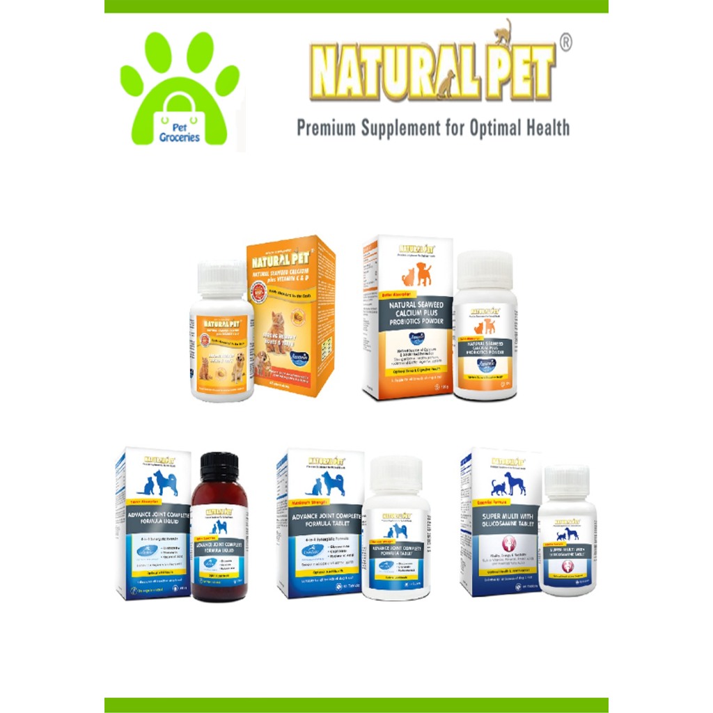 Natural Pet Supplement Calcium/Joints/Glucosamine/Probiotics