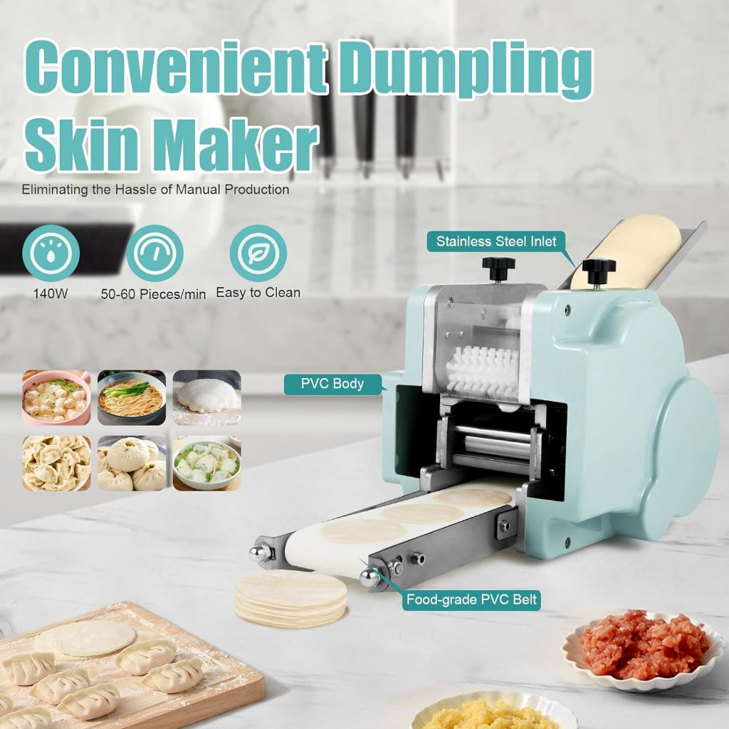 Self pickup 小型餃子机  110V Electric Dumpling Skin Machine, Automatic Noodles Dumpling Dough Skin Maker Dumpling Skin Wonton