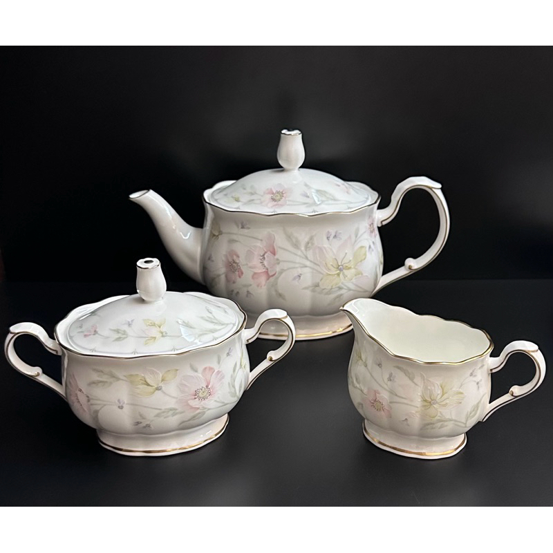 Narumi Pastel Garden Bone China Tea Pot, Sugar Bowl & Creamer Sold Separately