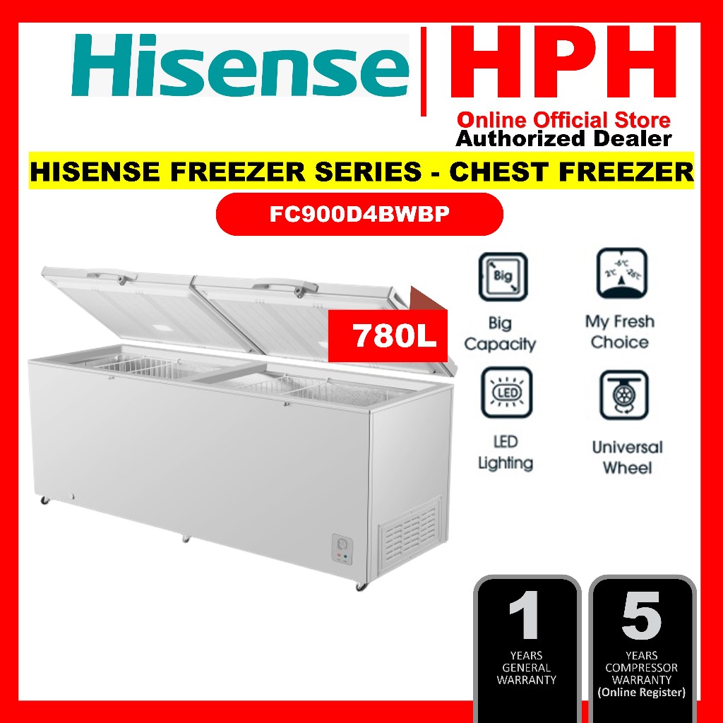 Hisense Chest Freezer (128L - 780L) FC128D4BWPS FC256D4BWPS 8 in 1 Freezer Peti Sejuk Dada Peti Sejuk Beku 风柜 冰柜 冷柜 冰箱