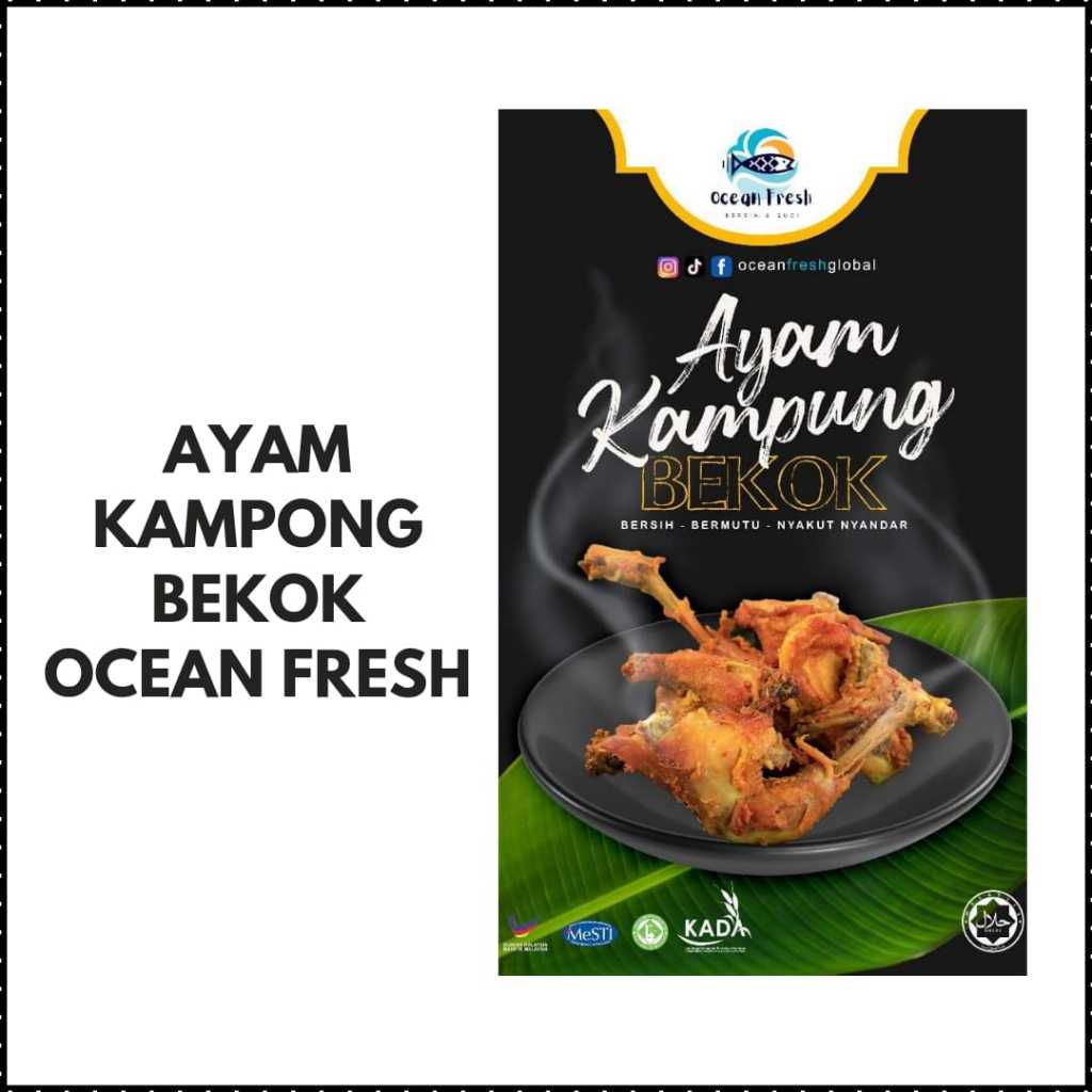 Ocean Fresh Ayam Kampong Bekok Vaccum Packaging 2 ketul Rangup