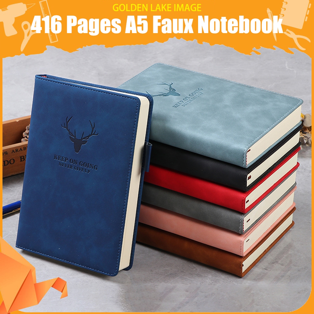 Leather Notebook Big Thick Notebook for College Writing Notebook School Supplies
