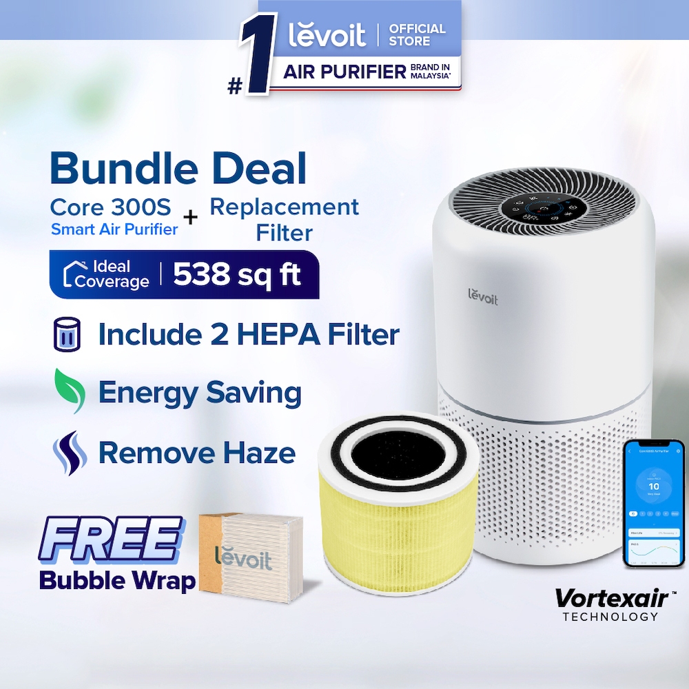 [Bundle] Levoit Core 300S Smart Air Purifier with App Control (50 m²/538 sq.ft)