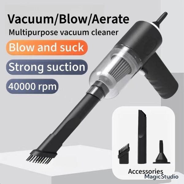 7in1 12000PA Mini Cordless Vacuum Cleaner Rechargeable & Portable Wireless Car Vacuum for Home Office Room Vakum Kereta