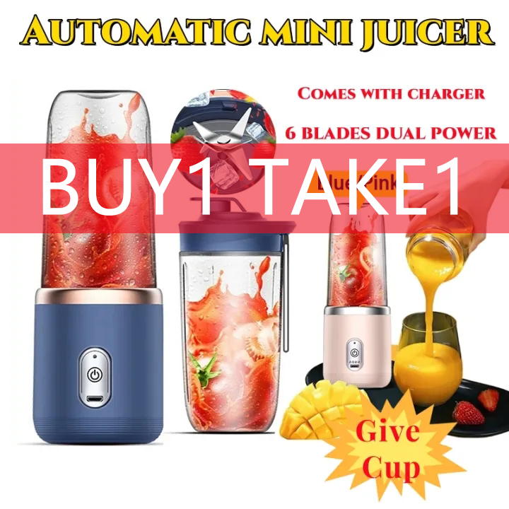 (2cup)Portable Juicer Blender Cup Fruit Juice Mixer Rechargeable Electric Fruit Juicer Portable Mini Juice Cup Mixer