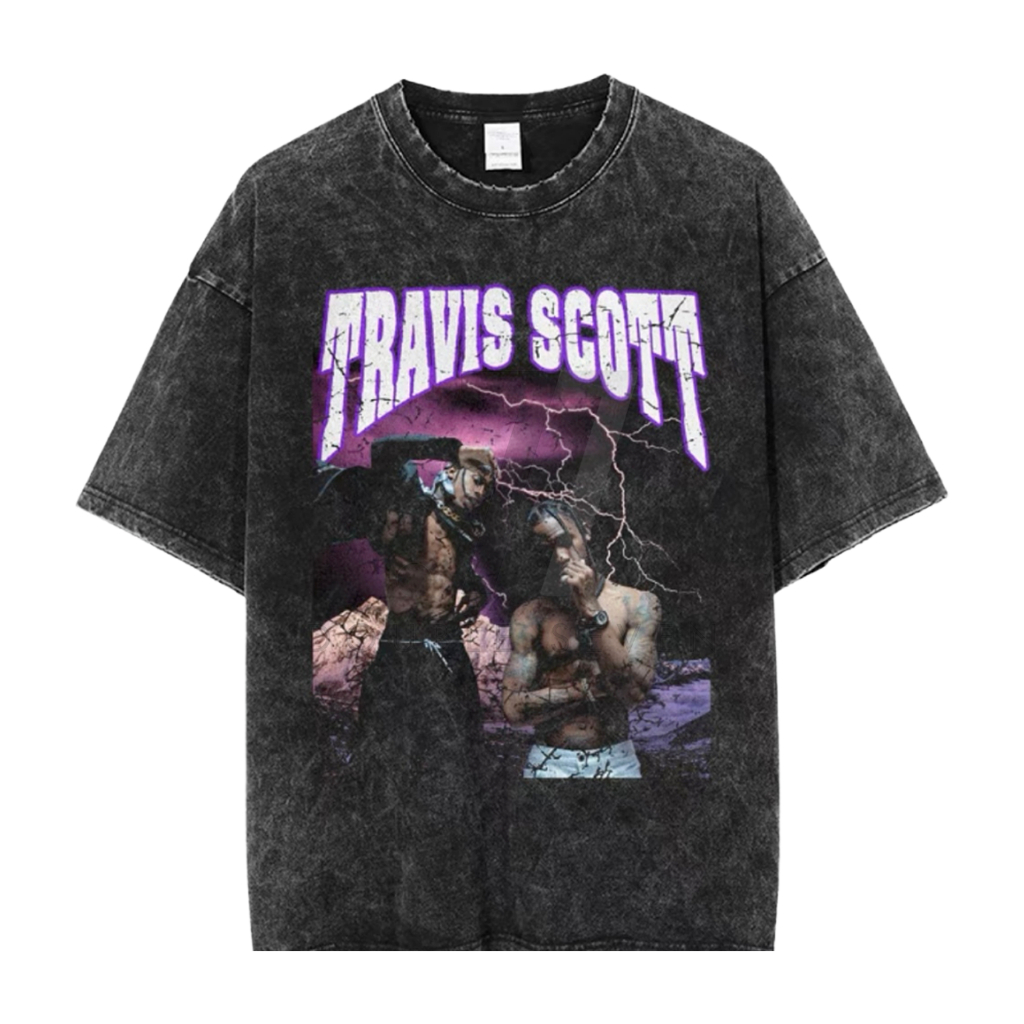 Vintage Series Travis Scott Oversized Authentic Streetwear Unisex Washed Tee II (Hot Selling)