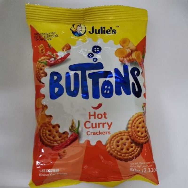 Julie's Buttons Hot & Spicy Crackers - 60g