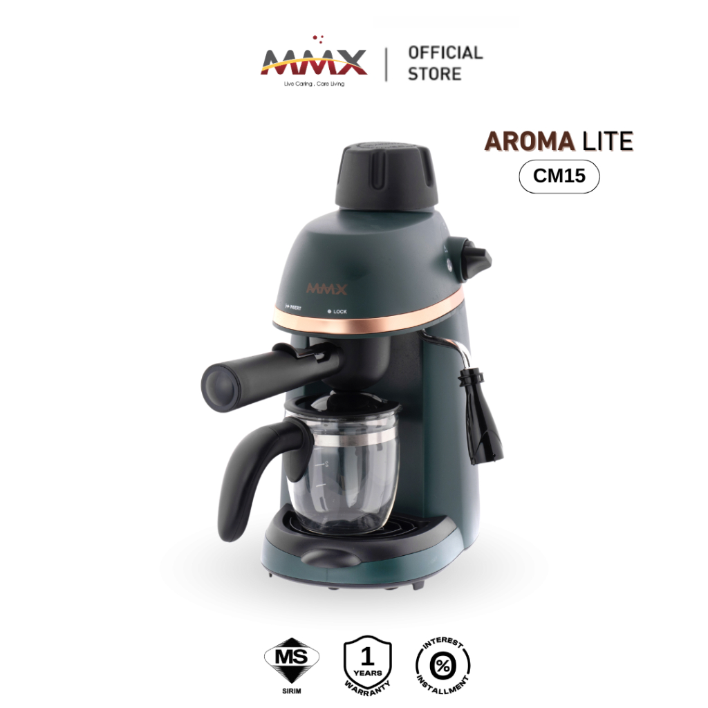 MMX Aroma CM15 Espresso Machine 0.24L Coffee Maker 3.5 Bar