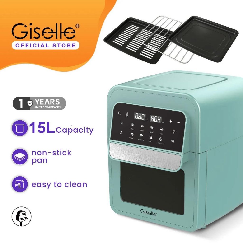 Giselle 8 In 1 Digital Air Fryer Open Window Touch Sensor Timer Temperature Control (15L) KEA0271