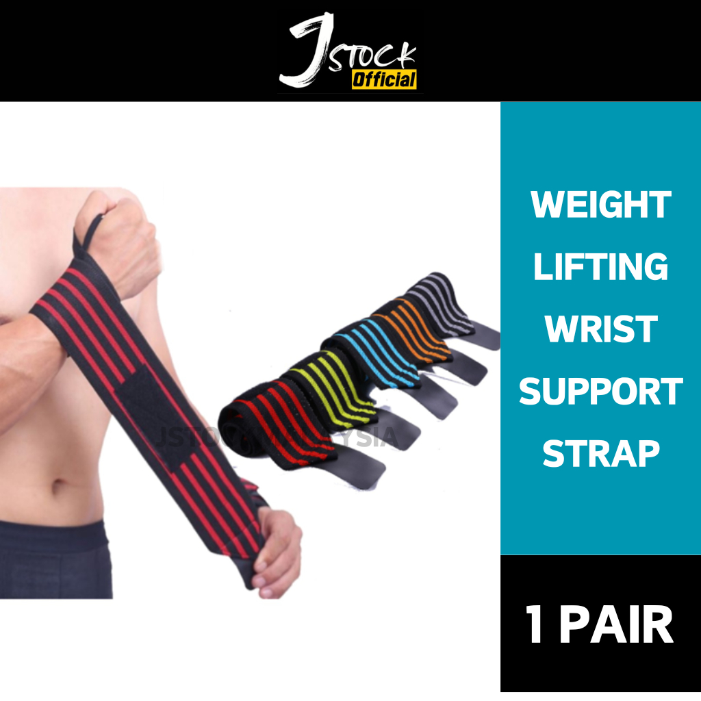 💯ReadyStock-2pcs Bandage Training Fitness Wrist Wrap Lifting Weight Support Gym Strap arm Strap hand Strap glove gloves