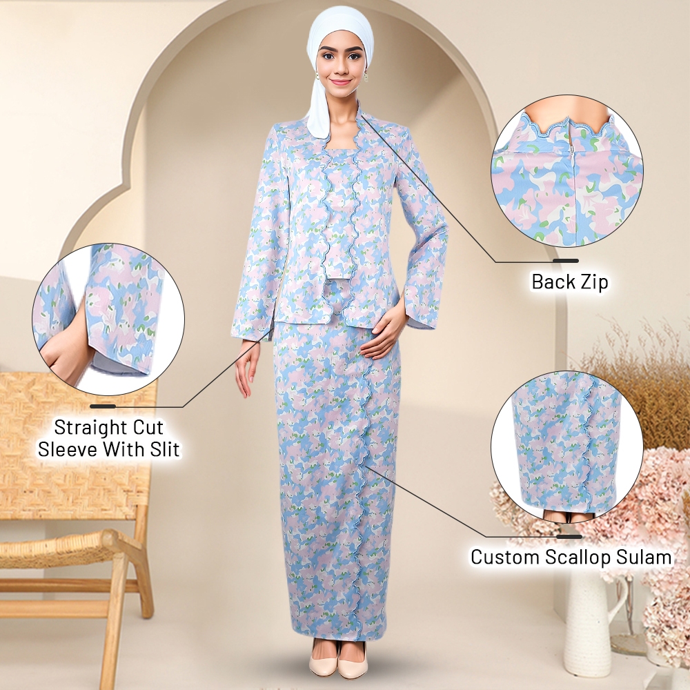 Baju Kurung Modern Kebaya  printed baju raya 2025 viral baju kurung moden 2025