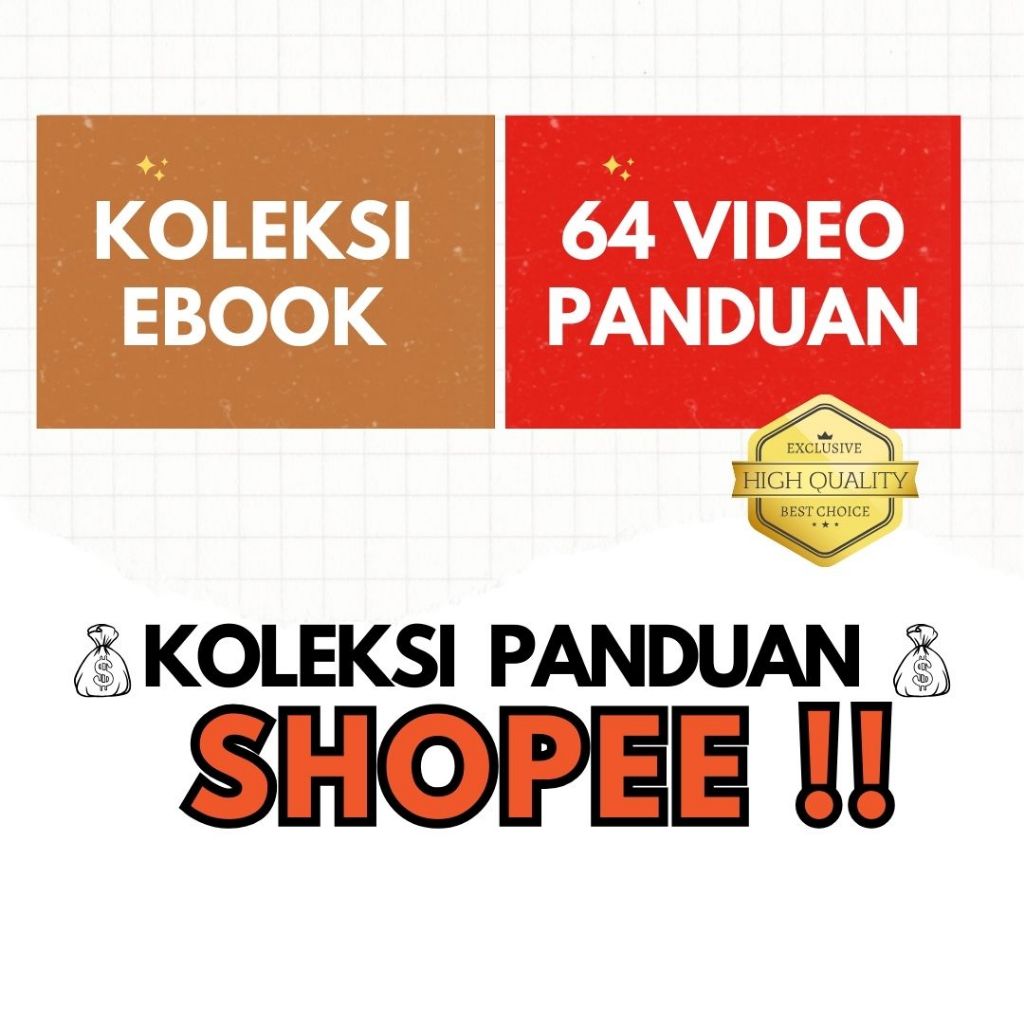 Pakej Koleksi Panduan Video Shopee | Koleksi Ebook & Video | Panduan Start Business Baru |