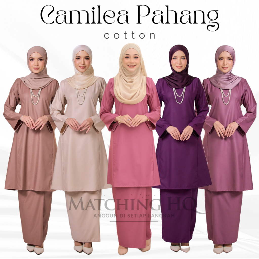 By Matching HQ Baju Kurung Pahang Pesak Plain Cotton