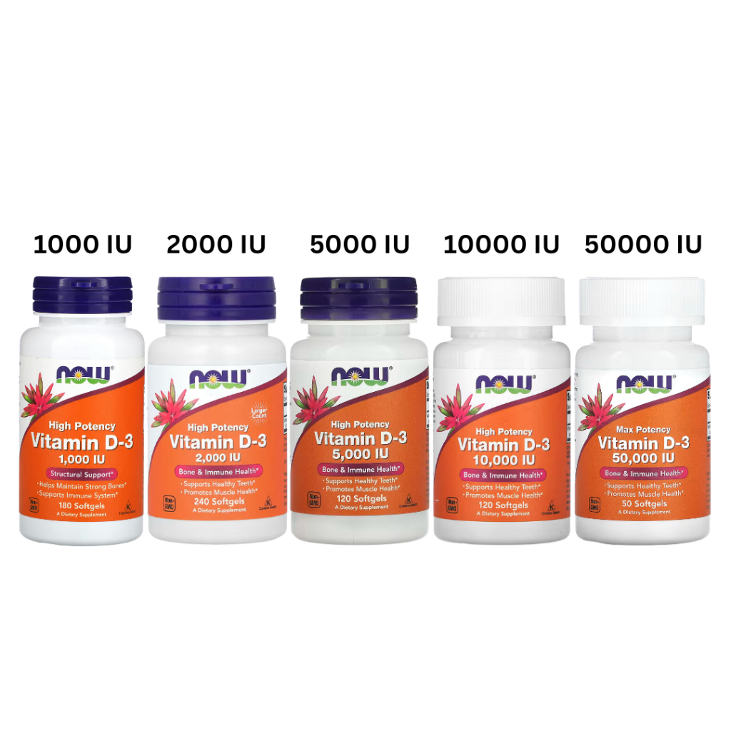 Now Foods Vitamin D-3 1000/2000/5000/10000/50000 IU (NEW STOCK)