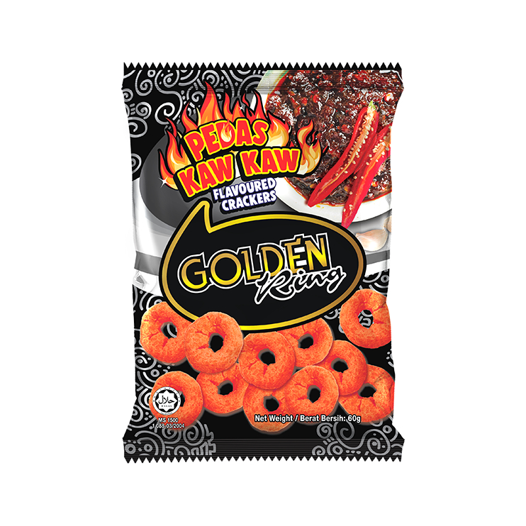 GOLDEN RING PEDAS KAW KAW SNACK (100g)