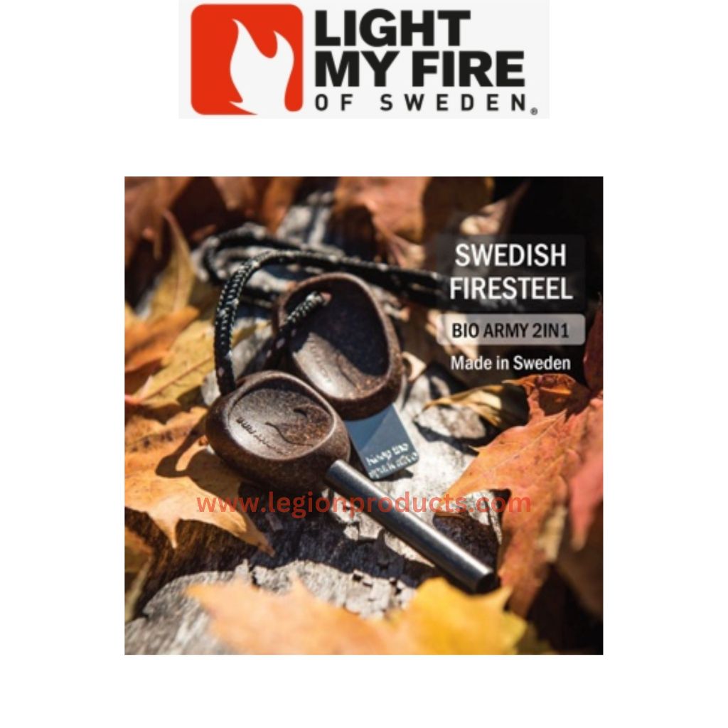 LIGHT MY FIRE Swedish FireSteel® Bio Army 2in1 Fire Starter