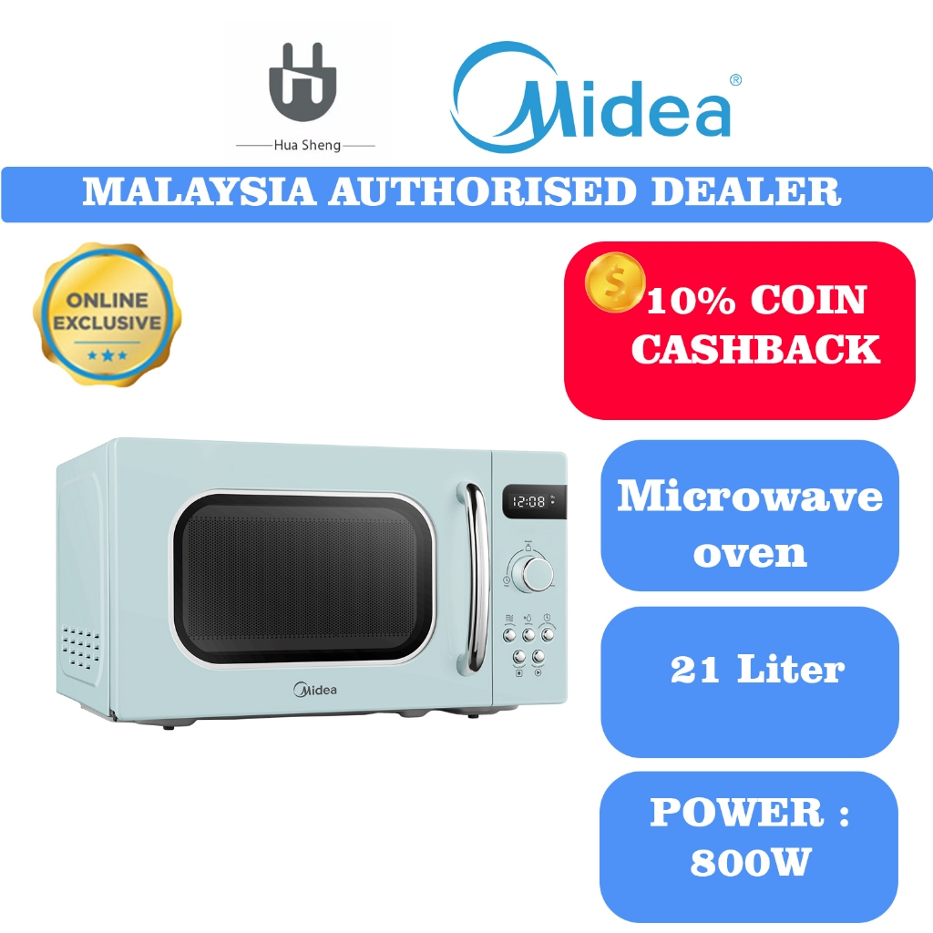 Midea AM821C2RA(GN) 21L Digital Microwave Oven - Online Exclusive Model