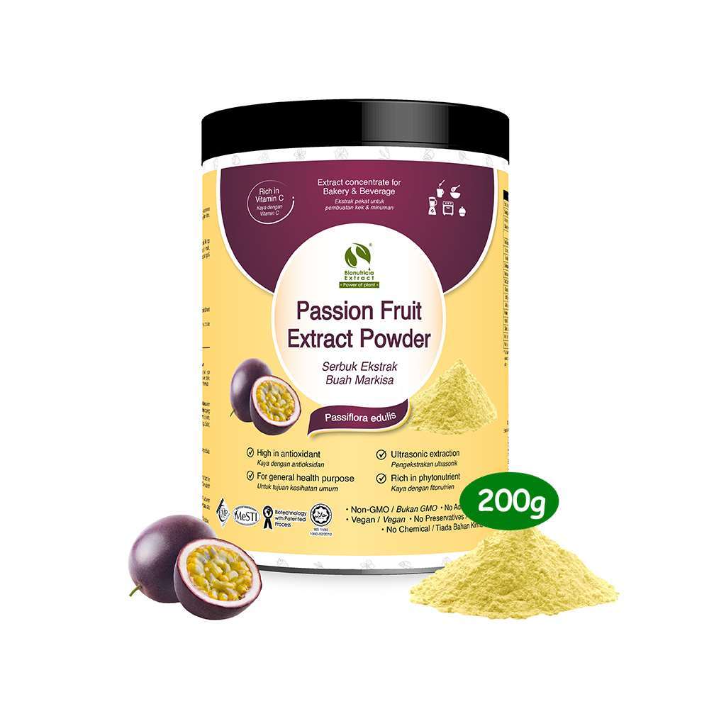 Passion Fruit Extract Powder 200g Good source of dietary fiber, regulates digest system, prevent bloating & constipation