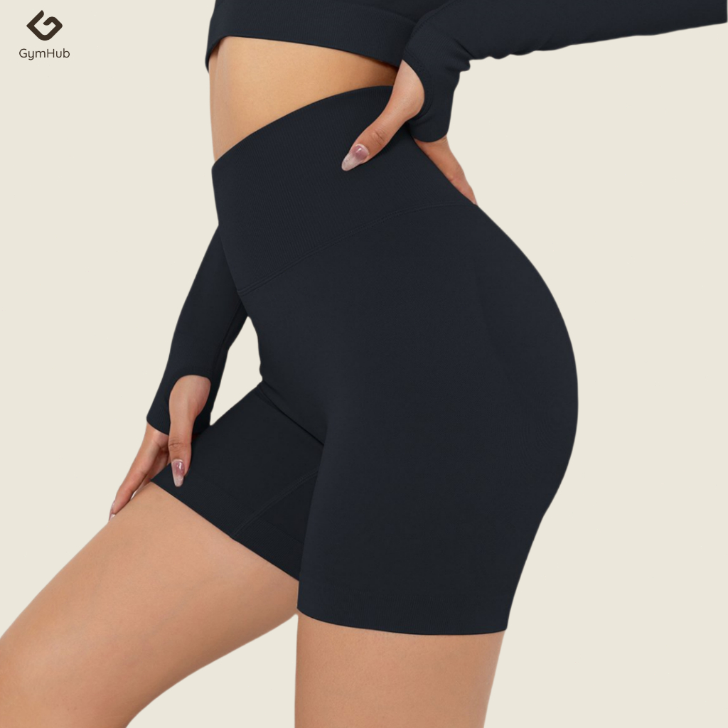 GYMHUB High Waisted Peach Buttocks Pants Sexy Tight High Elastic Running Sports Breathable Quick Dry Yoga Shorts