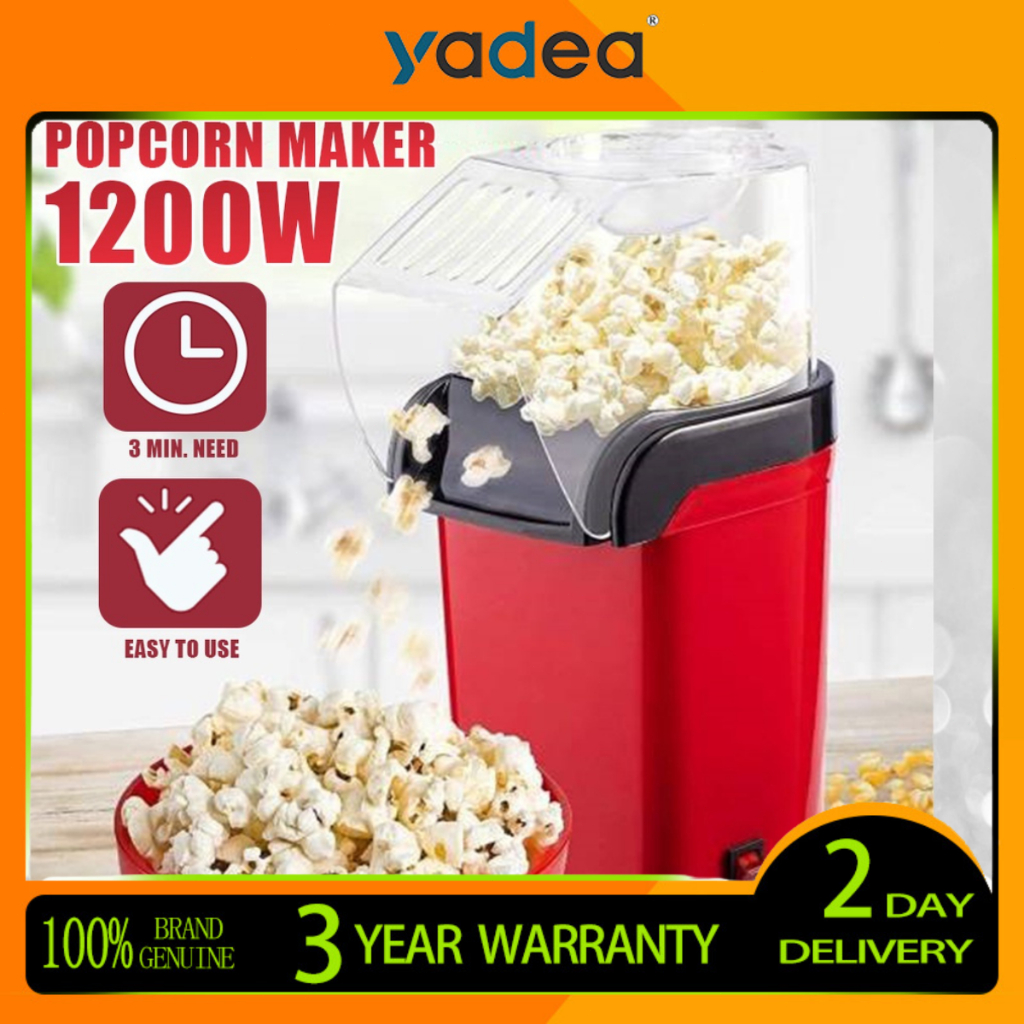 Electric Popcorn Maker Hot Air Blowing Popper Household Automatic Machine Pop Corn Mesin家用电动爆米花机