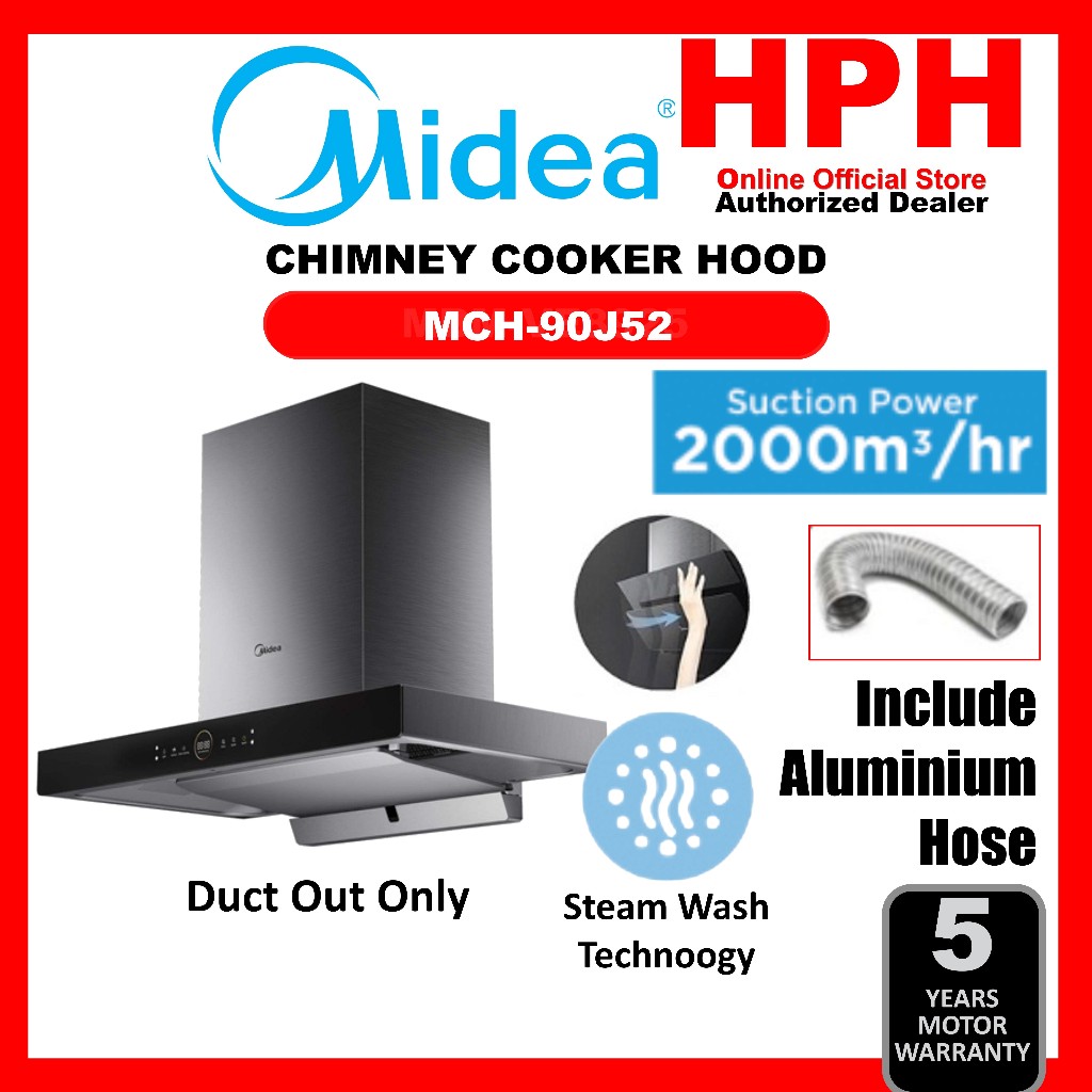 Midea Cooker Chimney Hood MCH-90V71 / MCH-90J52 / MCH-90M80AT / MCH-90J82