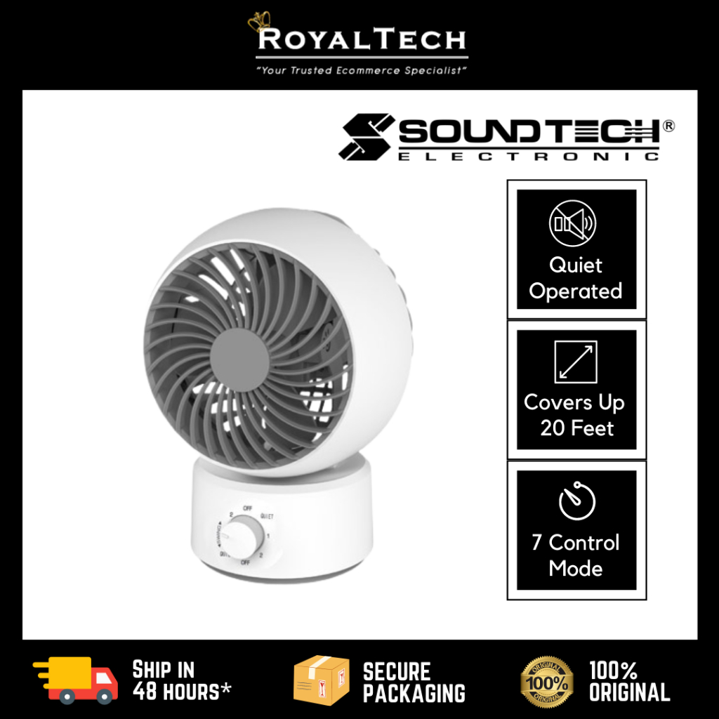 [MALAYSIA WARRANTY] SOUNDTEOH 7 MODE Air Circulation Fan ACF-6 Table Fan / Desk Fan / Silent Fan / Light Weight Fan