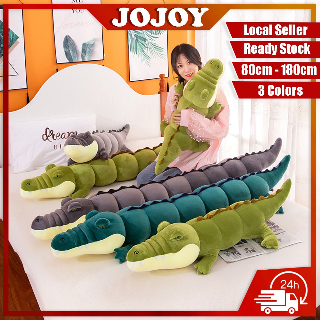 JOJOY Crocodile Pillow Fluffy Best Hug Stuffed Toys Animal Doll Plush Toys Kids Doll Children Toys Anak Patung Buaya