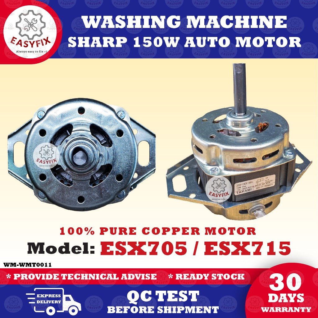 ESX705 / ESX715 SHARP WASHING MACHINE FULLY AUTO MOTOR 150W WASH MOTOR MESIN BASUH