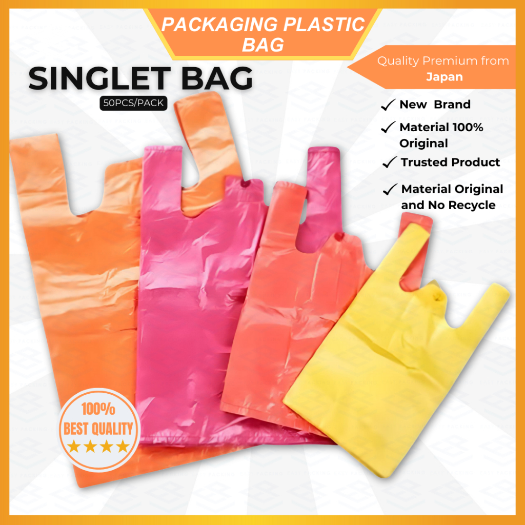 High Quality Singlet Bag - Thin Handle Bag / Beg Plastik Nipis / T-Shirt Bag / Beg Tangkai