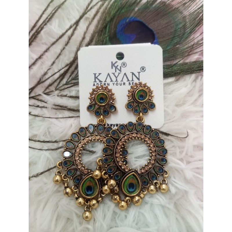 New Indian style peacock earring for all occasions.