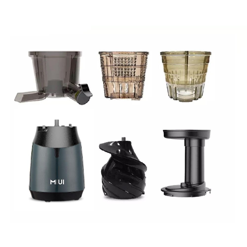 MIUI Slow Juicer B11 Accessories (main unit / strainer / ice cream strainer / auger / feeder cup / rubber stopper)