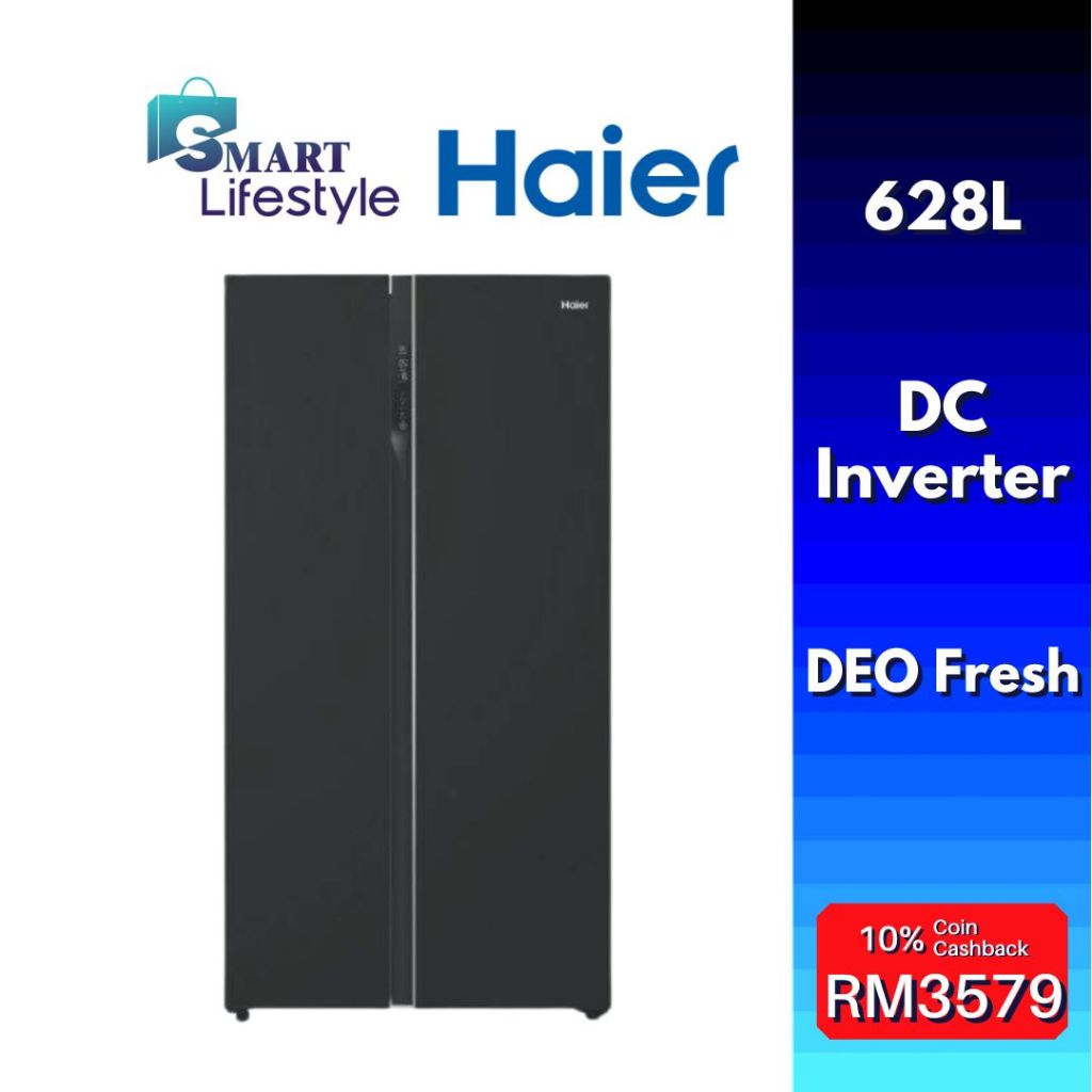 【FREE SHIPPING】HAIER 628L Side By Side Inverter Refrigerator  HRF-619SI