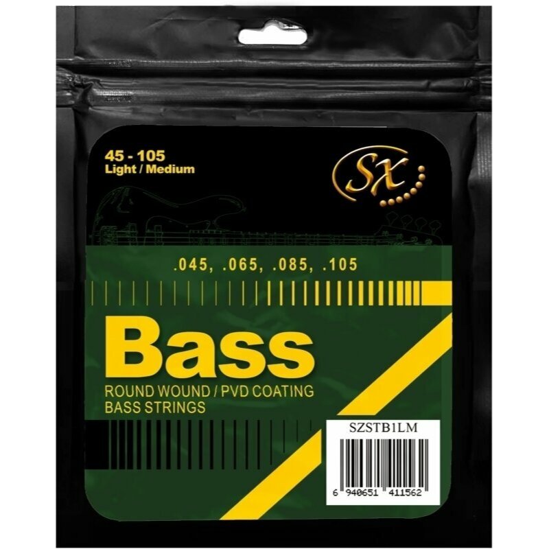 SX SZSTB1LM BASS WOUND COATING GUITAR STRINGS 045-105