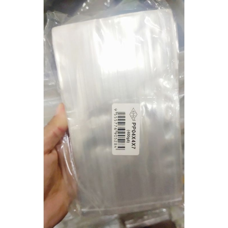 Plastik Transparent PP04 +-385g-400g | Packaging Plastik  Nipis Jernih untuk roti dan lain2