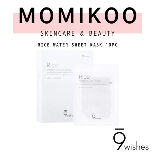 9wishes Rice Water Sheet Mask 1box x 10PCS