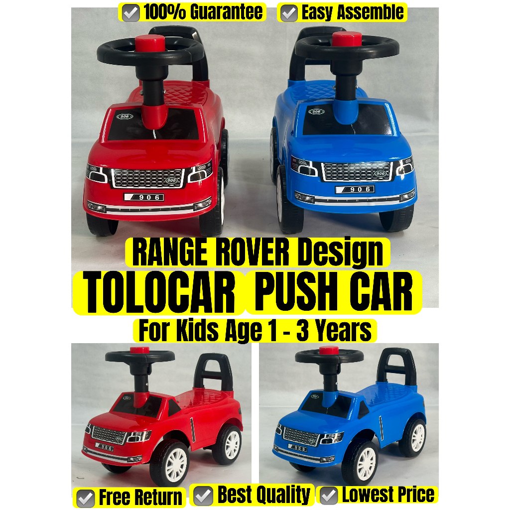 CANDY UMUR 1 - 3 YEARS TAHUN KIDS BUDAK KANAK TOLOCAR PUSH CAR RIDE ON TOY 4 WHEELS RODA KERETA MAINAN KAKI TOLAK HORN