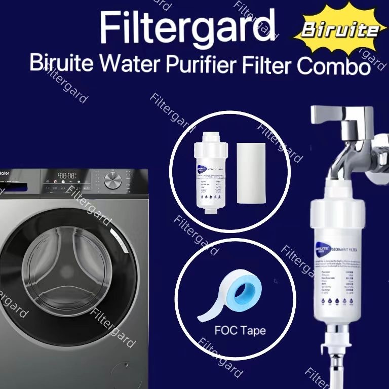 Filtergard Biruite 5" Washing Machine Shower Spray Sediment Water Purifier Filter